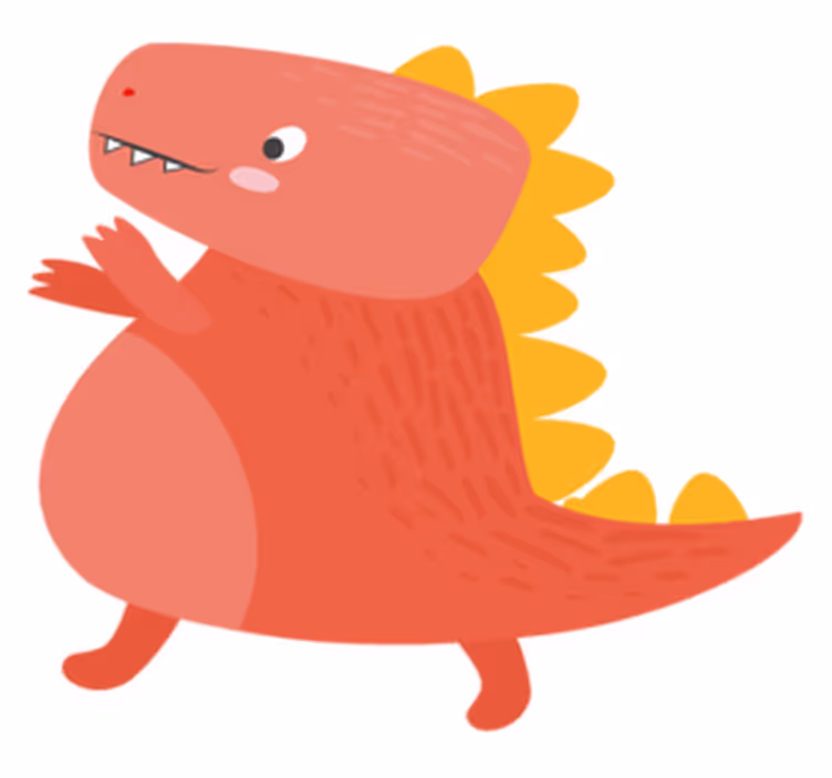 Cute dinosaur character otroški pogrinjek za mizo - TenStickers