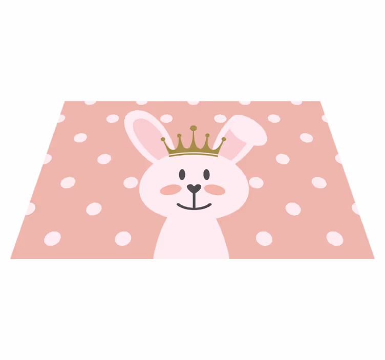 Cute bunny crown otroški pogrinjek za mizo - TenStickers