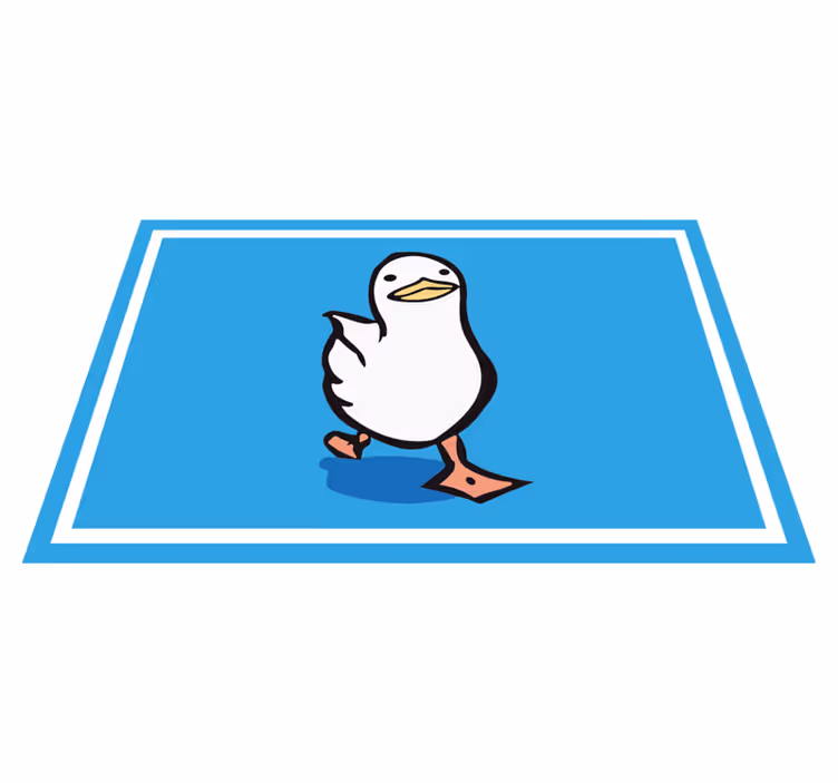 Cartoon duck character otroški pogrinjek za mizo - TenStickers