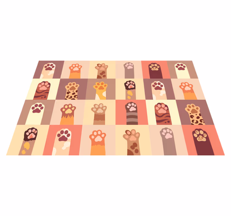 Paw print motif izvirna jedilna podloga - TenStickers