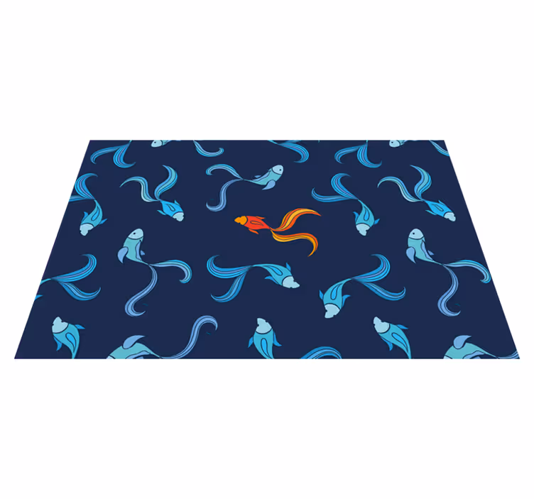 Vibrant fish motif izvirna jedilna podloga - TenStickers