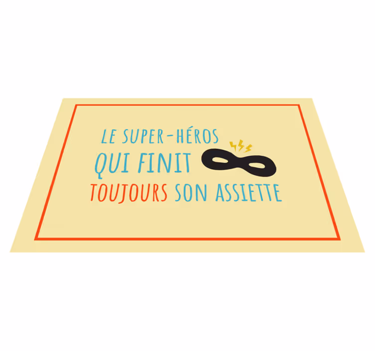 Superhero plate inspiration otroški pogrinjek za mizo - TenStickers