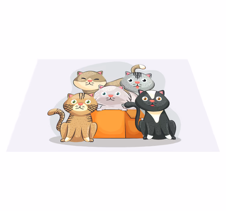 Cute cat faces otroški pogrinjek za mizo - TenStickers