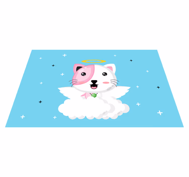Cute cat angel otroški pogrinjek za mizo - TenStickers