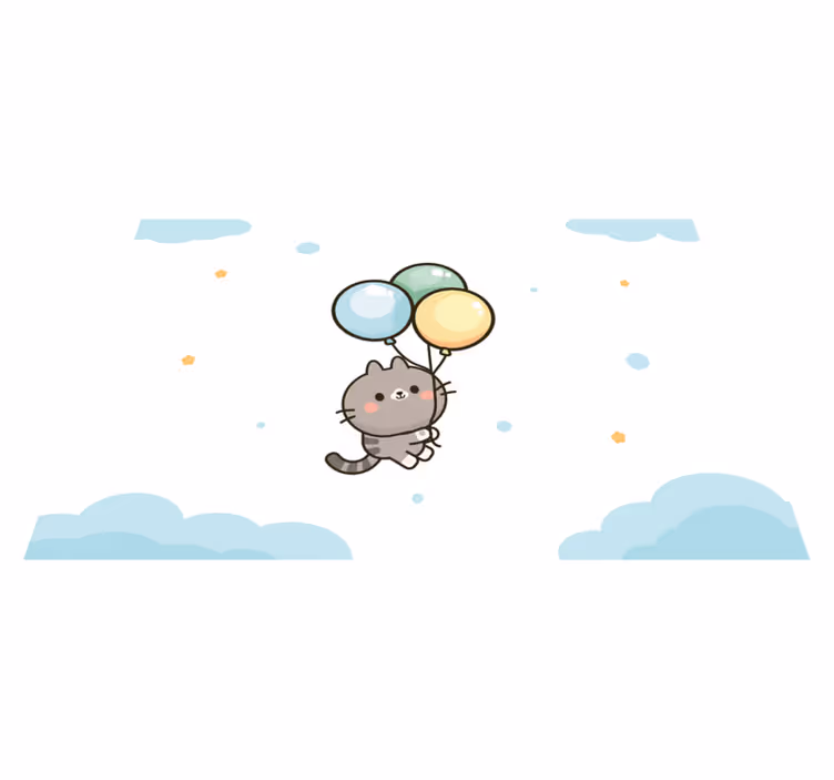 Cute cat balloons otroški pogrinjek za mizo - TenStickers
