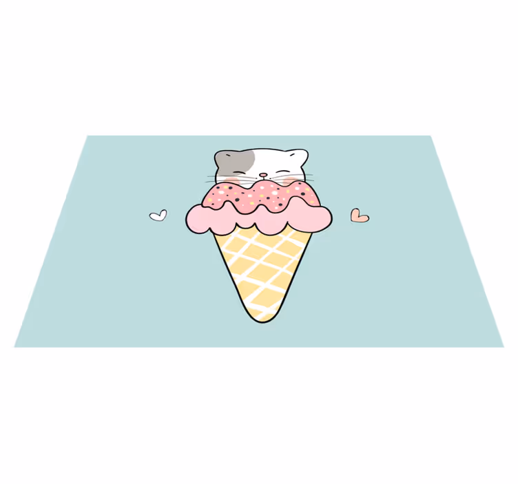 Cute cat ice cream otroški pogrinjek za mizo - TenStickers