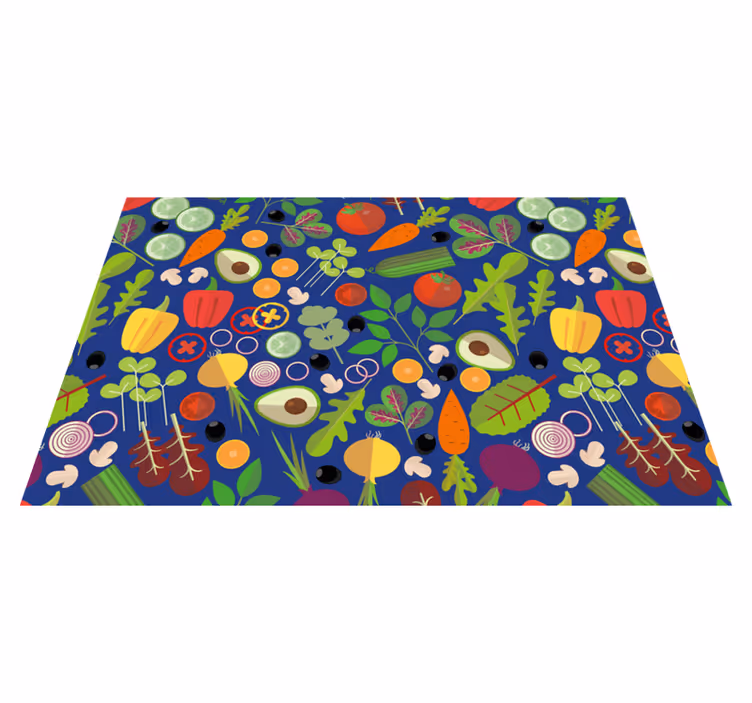 Vibrant vegetable motif izvirna jedilna podloga - TenStickers
