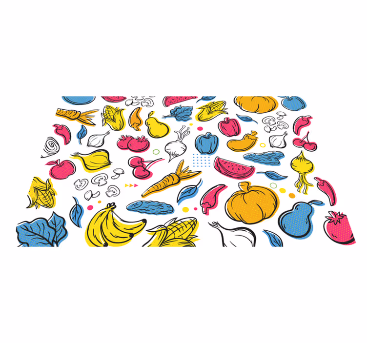 Sadje in zelenjava mešani originalni pogrinjki - TenStickers