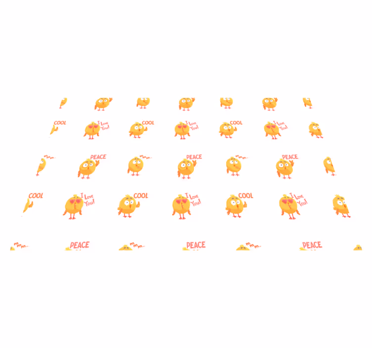 Cute chick motifs otroški pogrinjek za mizo - TenStickers