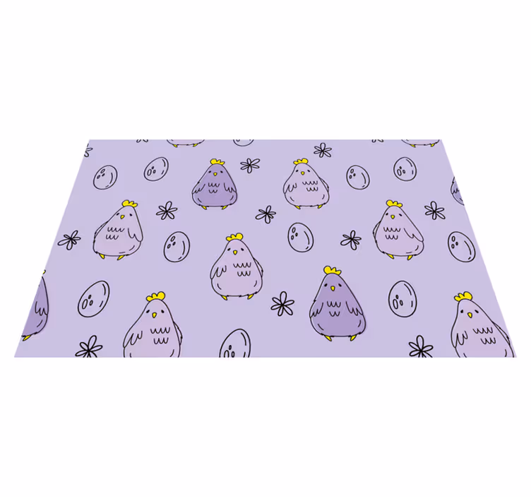 Cute chickens pattern otroški pogrinjek za mizo - TenStickers