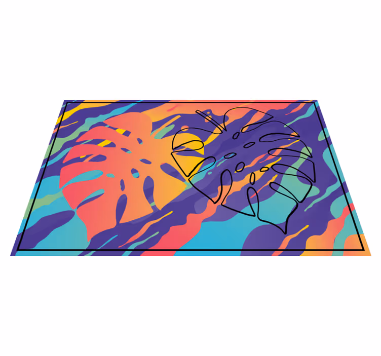 Colorful leaf pattern izvirna jedilna podloga - TenStickers