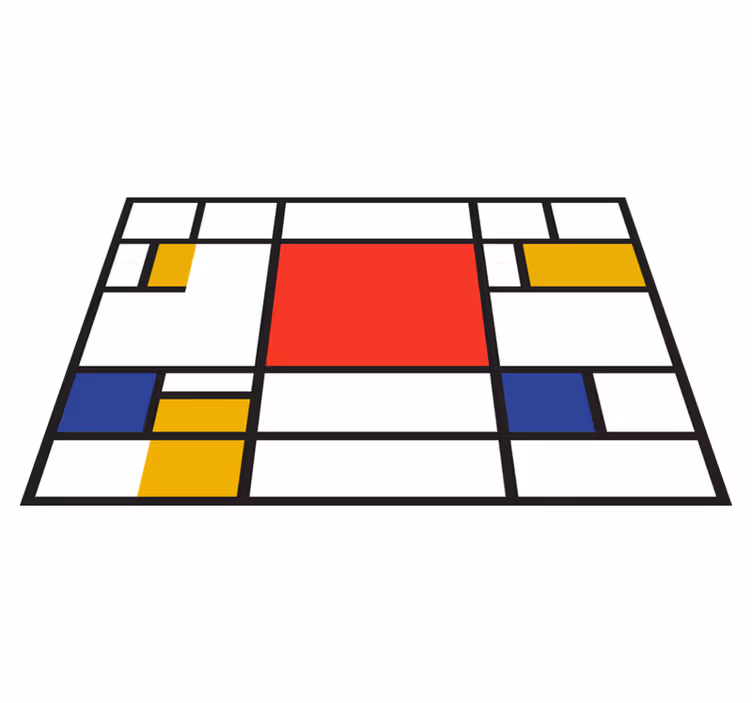 Mondrian geometric art original vinil pogrinjki - TenStickers