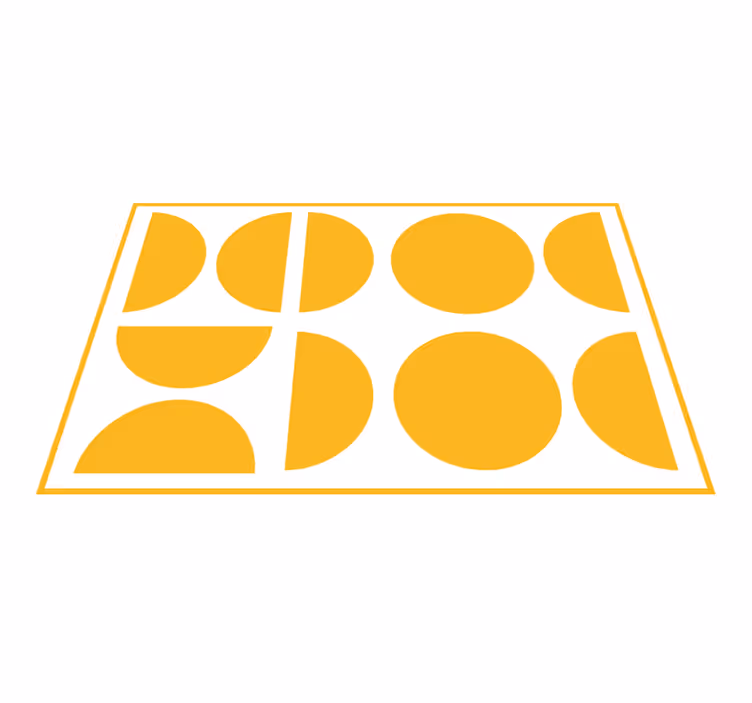 Geometric yellow shape sodobno preprogo - TenStickers
