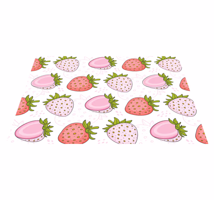 Pink strawberry pattern izvirna jedilna podloga - TenStickers