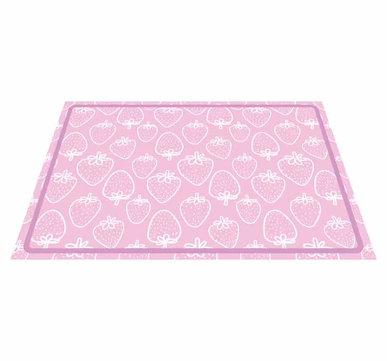 Strawberry patterned mat otroški pogrinjek za mizo - TenStickers
