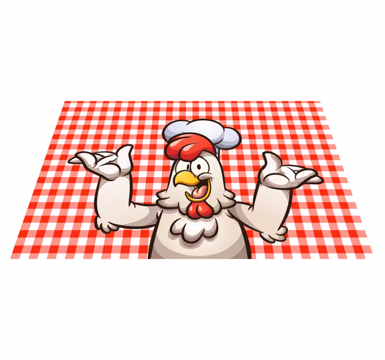 Risanka piščanec kuha originalne pogrinjke - TenStickers