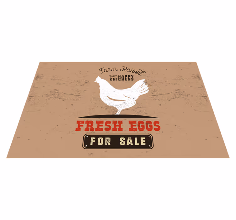 Farm fresh chicken izvirna jedilna podloga - TenStickers