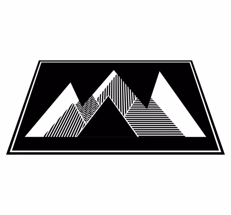 Stylish mountain peaks moderna miza za postavitev - TenStickers