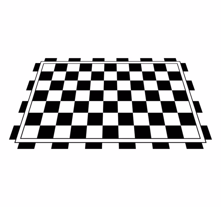 Checkered pattern base sodobna miza - TenStickers