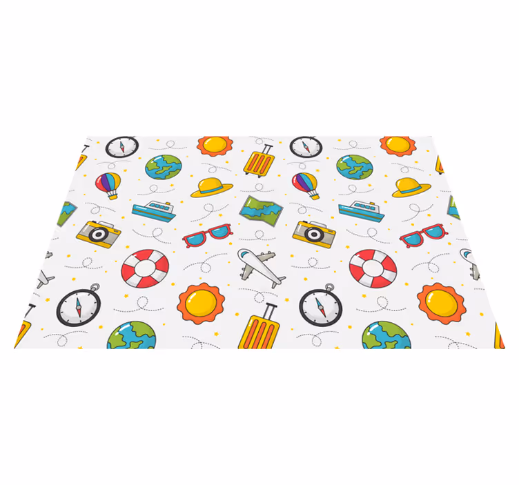 Playful travel elements otroški pogrinjek za mizo - TenStickers