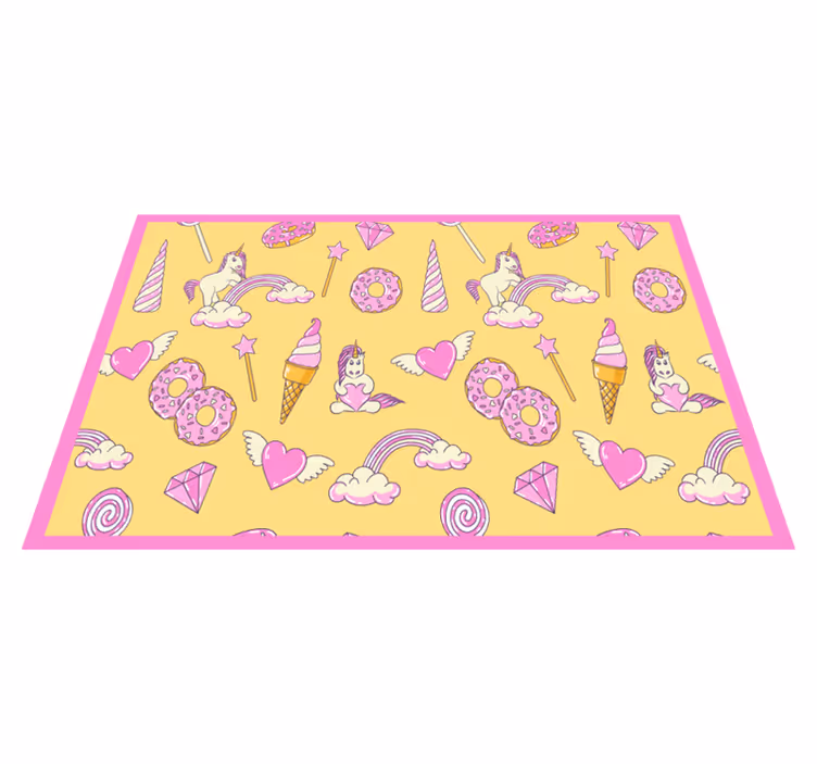 Whimsical unicorn playfulness otroški pogrinjek za mizo - TenStickers