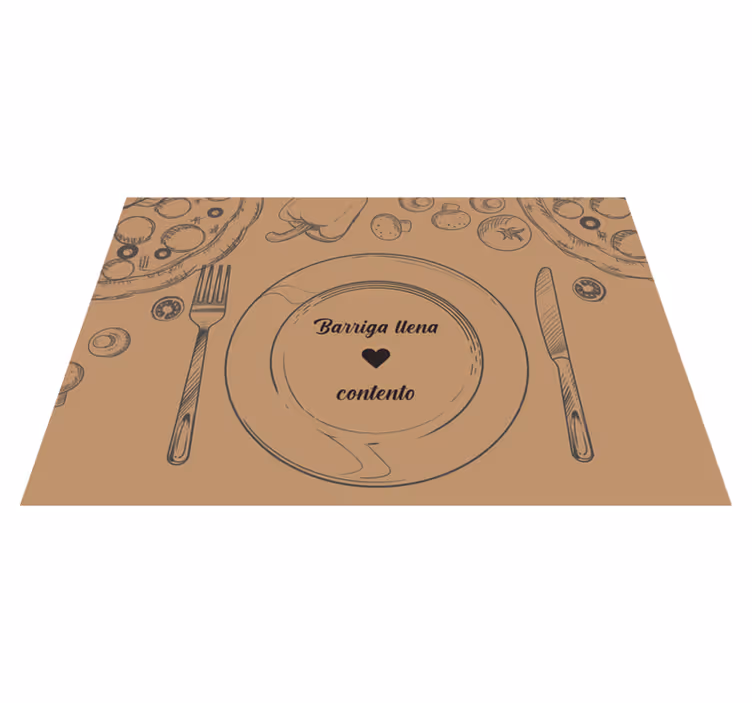 Empty plate with heart izvirna jedilna podloga - TenStickers