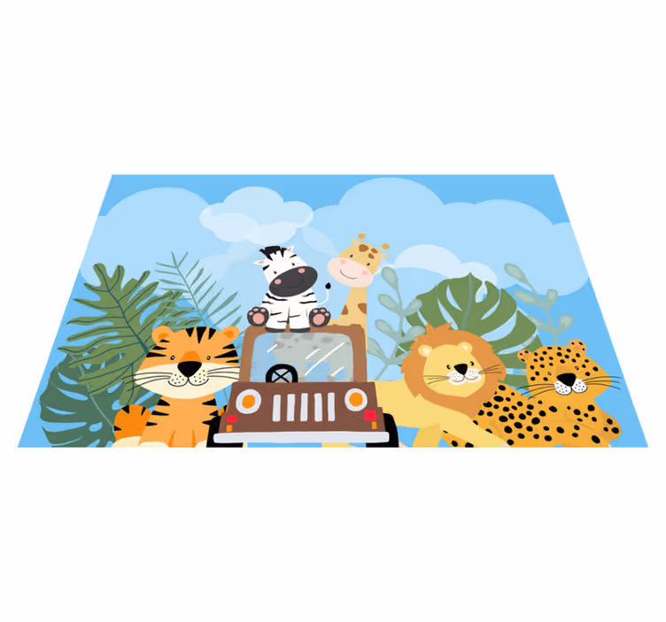 Animal safari scene otroški pogrinjek za mizo - TenStickers