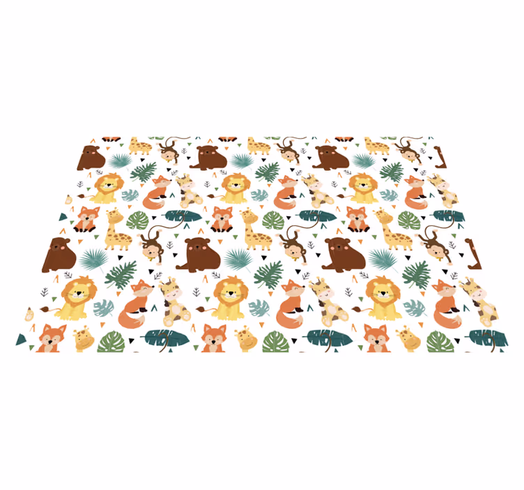 Cute animal patterns otroški pogrinjek za mizo - TenStickers
