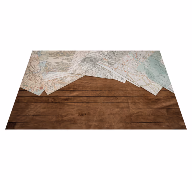 Vintage map layers teksturni pogrinjek - TenStickers