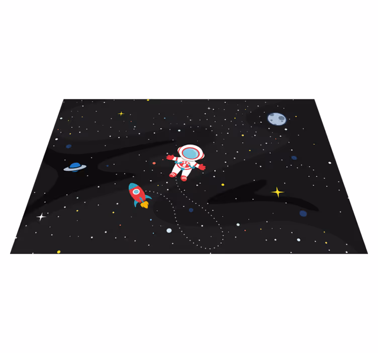 Astronaut and rocket otroški pogrinjek za mizo - TenStickers