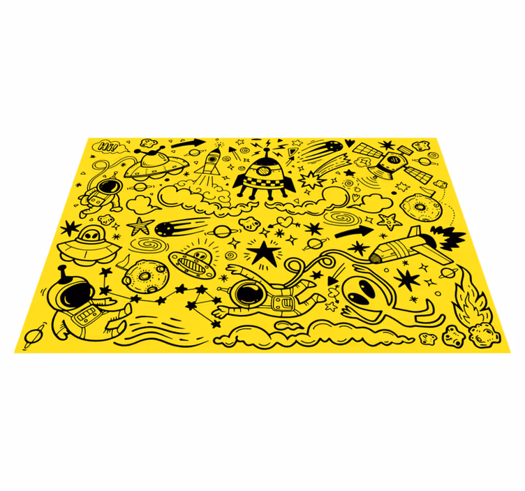 Space adventure patterns otroški pogrinjek za mizo - TenStickers