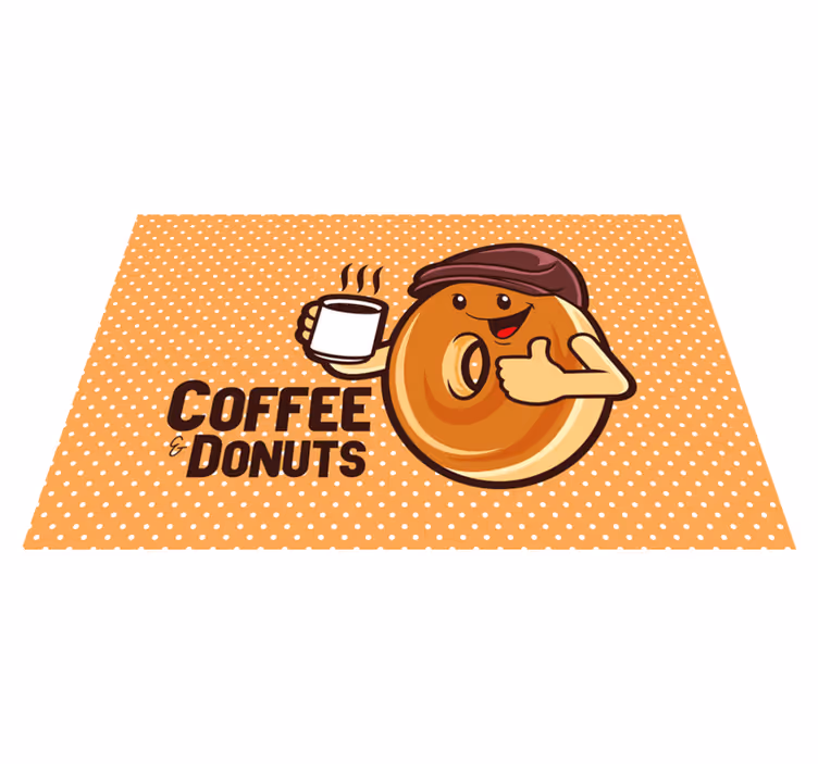 Happy doughnut character otroški pogrinjek za mizo - TenStickers