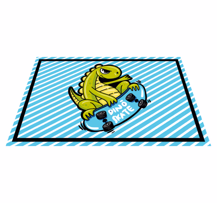 Dino skateboard adventure otroški pogrinjek za mizo - TenStickers
