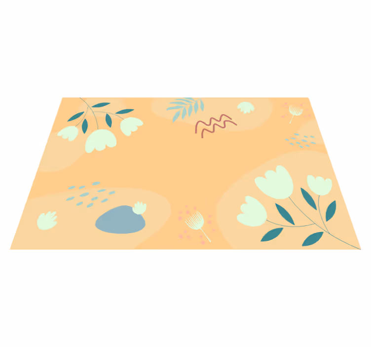Abstract floral pattern izvirna jedilna podloga - TenStickers