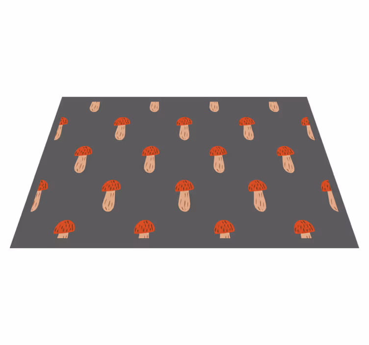 Mushroom pattern elements izvirna jedilna podloga - TenStickers
