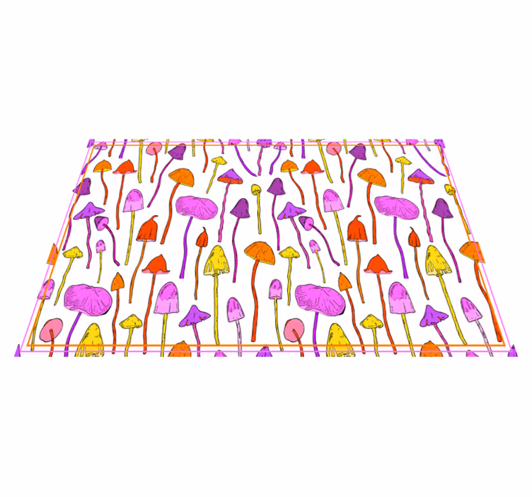Colorful mushroom pattern izvirna jedilna podloga - TenStickers