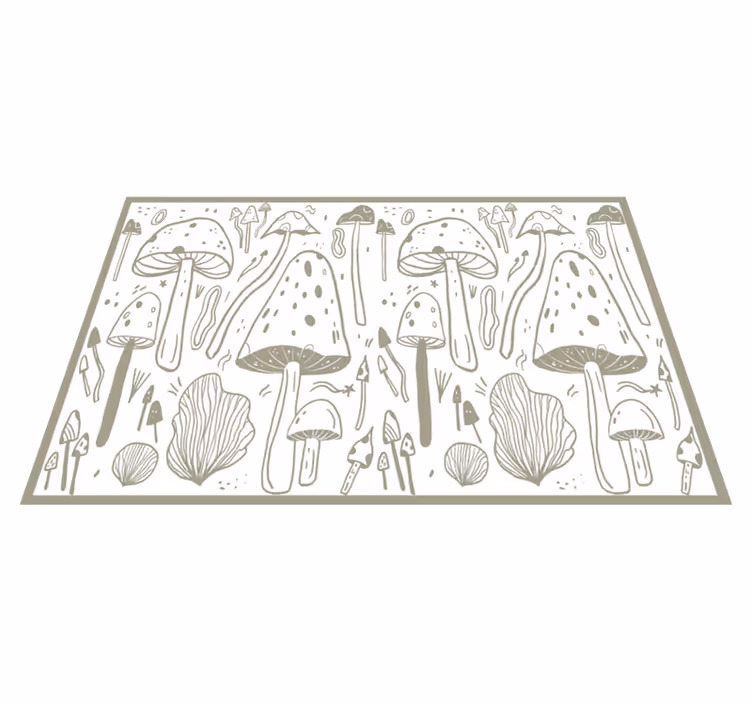 Mushroom nature elements izvirna jedilna podloga - TenStickers