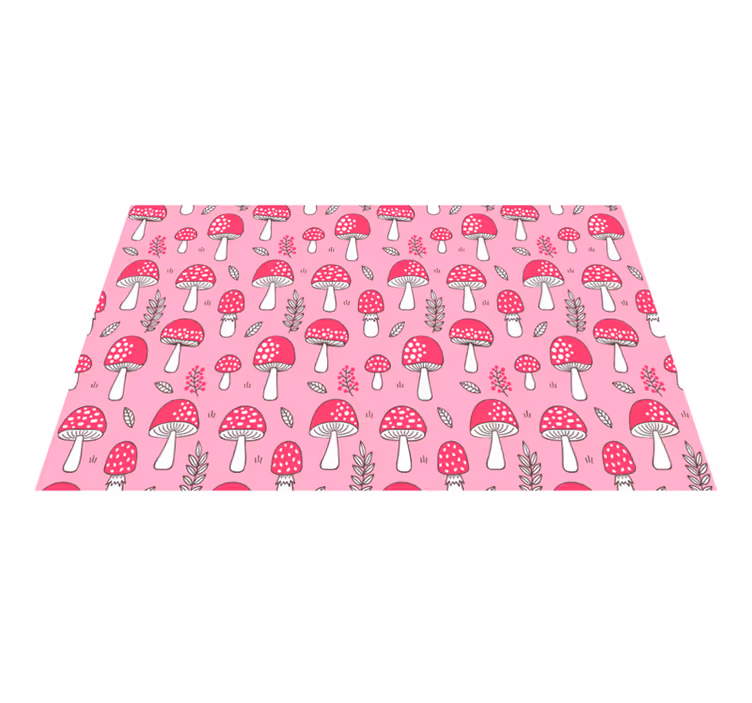 Vibrant mushroom motif izvirna jedilna podloga - TenStickers