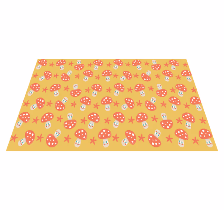Playful mushroom motif otroški pogrinjek za mizo - TenStickers