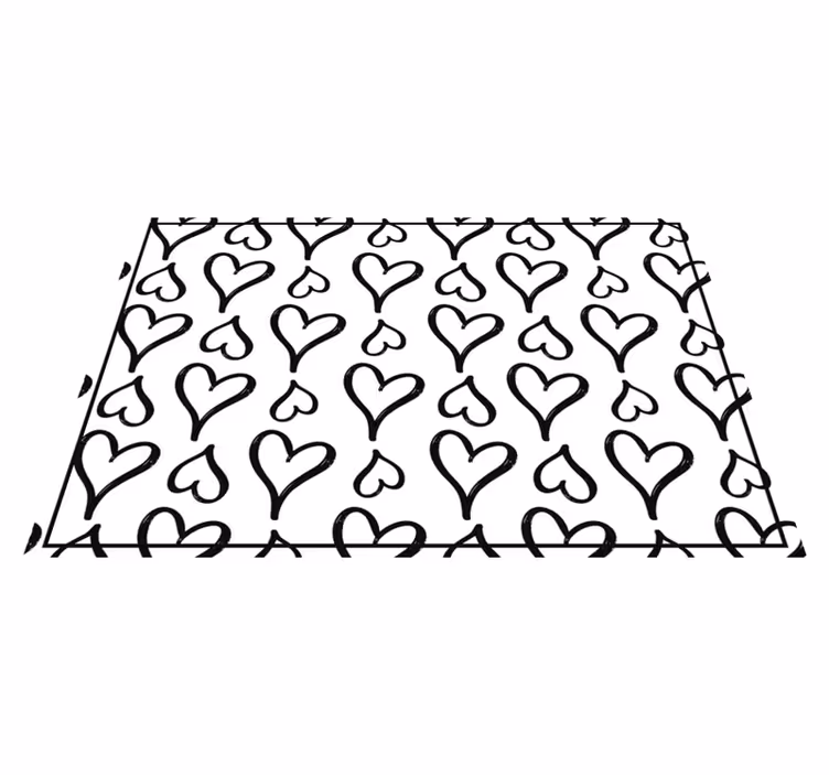 Hearts pattern playful otroški pogrinjek za mizo - TenStickers