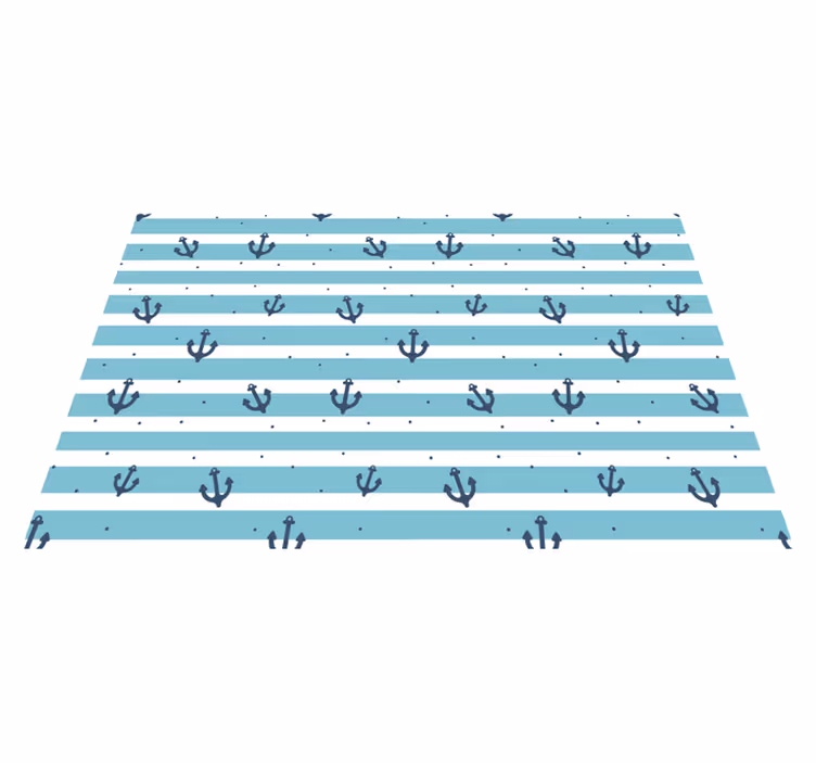 Anchor pattern stripes izvirna jedilna podloga - TenStickers