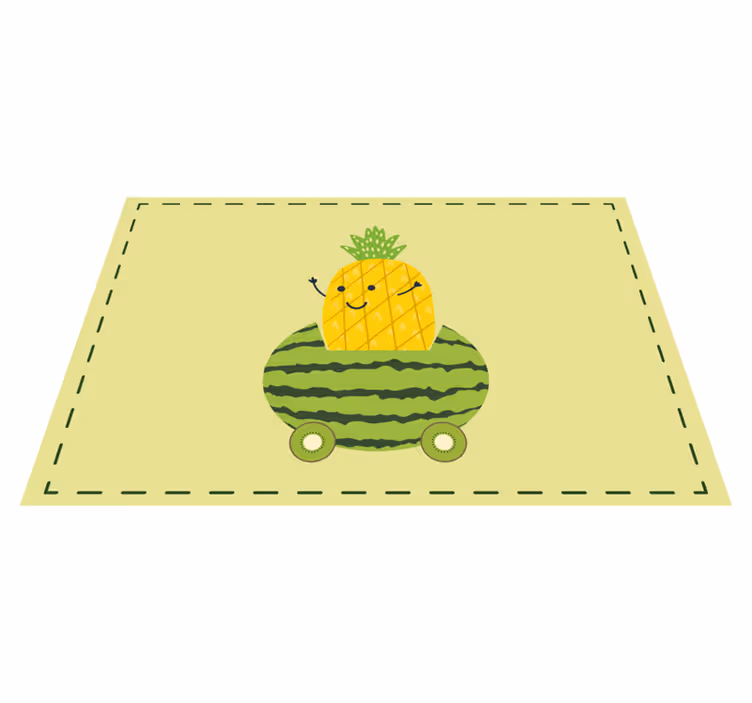 Pineapple watermelon vehicle otroški pogrinjek - TenStickers