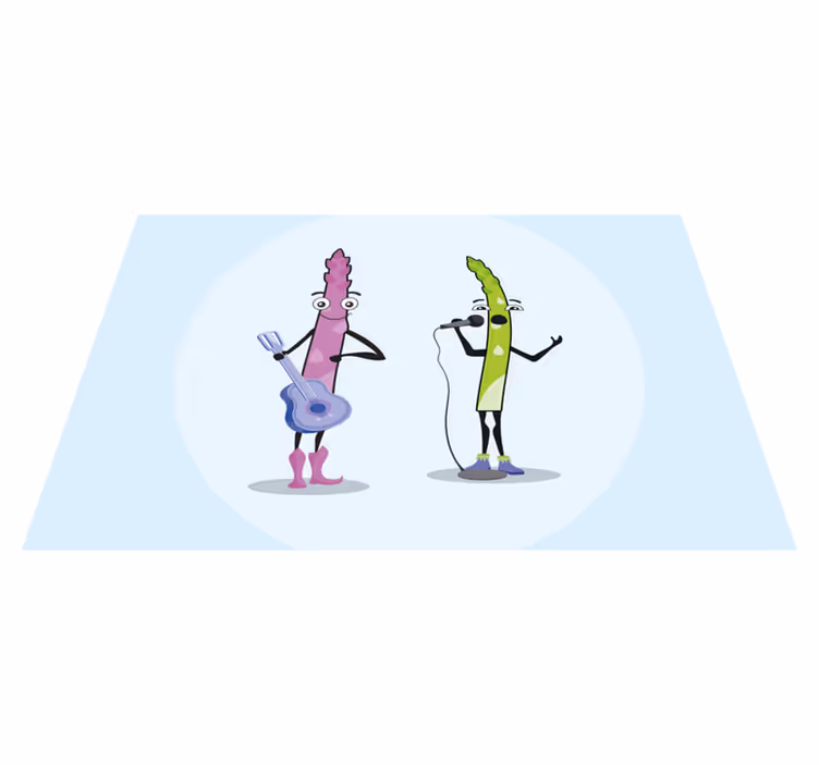 Musical vegetable characters otroški pogrinjek za mizo - TenStickers
