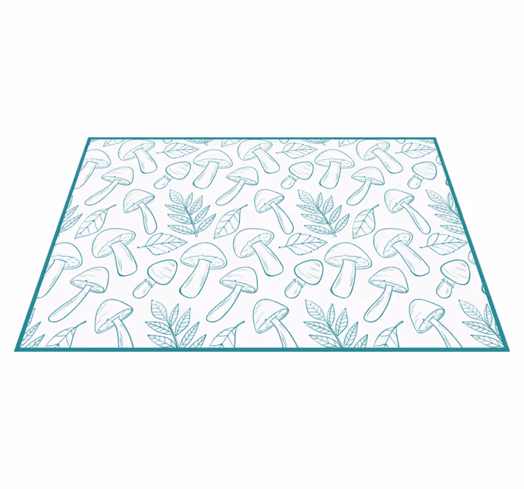 Mushroom leaf pattern teksturna pogrinjek - TenStickers