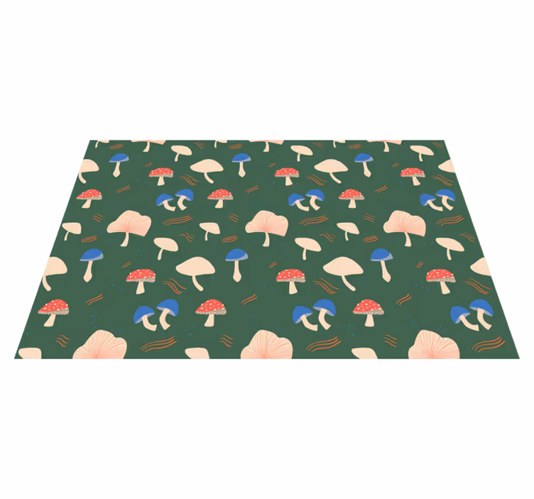 Lively mushroom print izvirna jedilna podloga - TenStickers