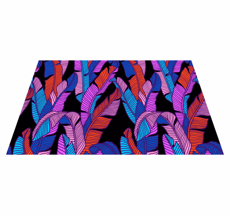 Colorful leaf motifs teksturni pogrinjek - TenStickers