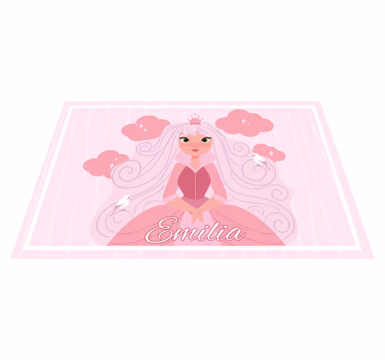 Roza princesa z otroškimi pogrinjki v oblaku - TenStickers