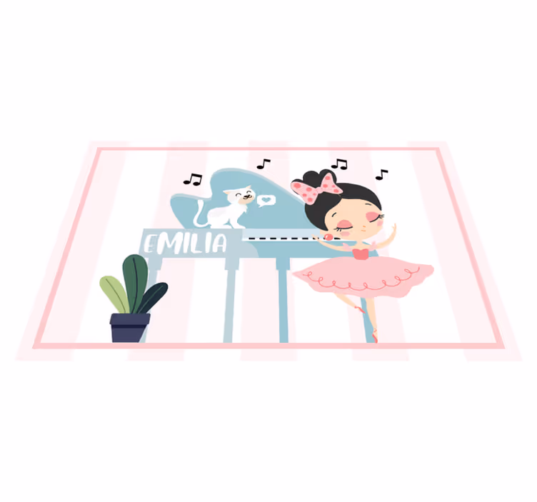 Ballet dancer figure otroški pogrinjek za mizo - TenStickers
