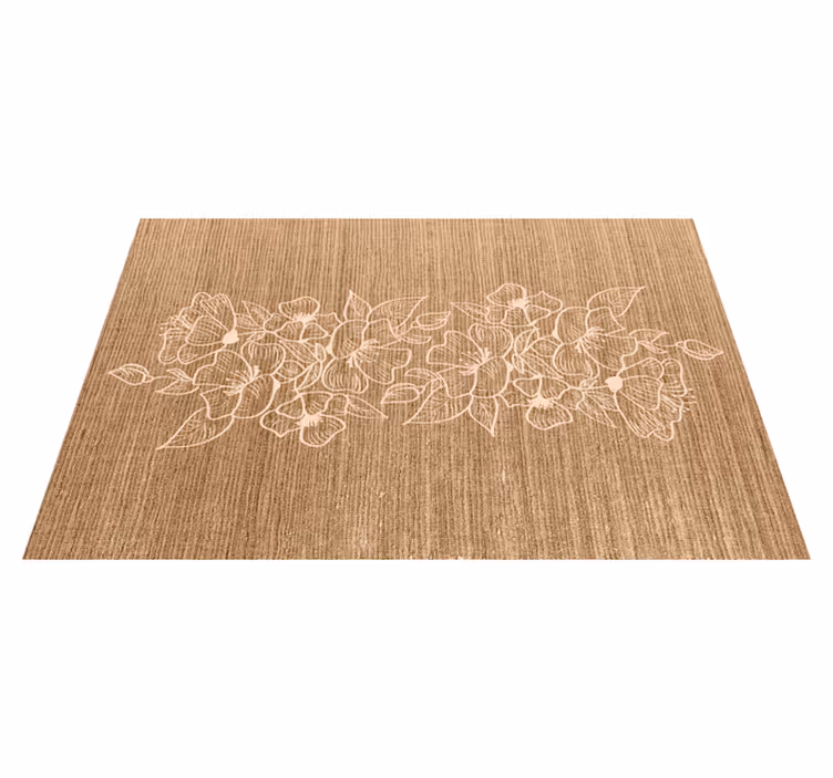 Floral embossed surface teksturni pogrinjek - TenStickers