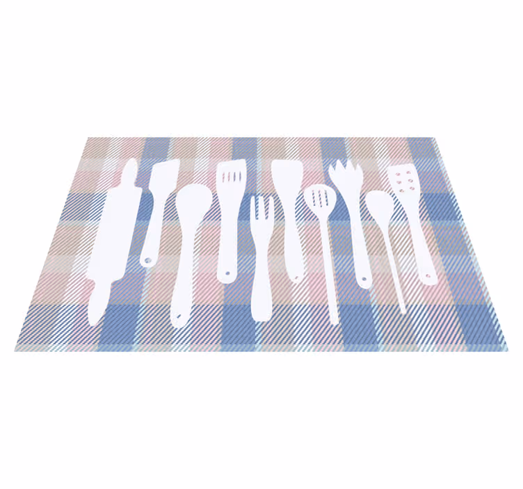 Checked table surface moderno pogrinjanje - TenStickers